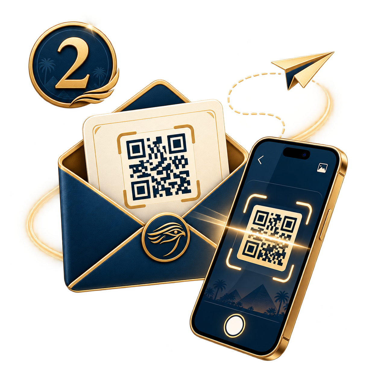 Receive and scan a QR code